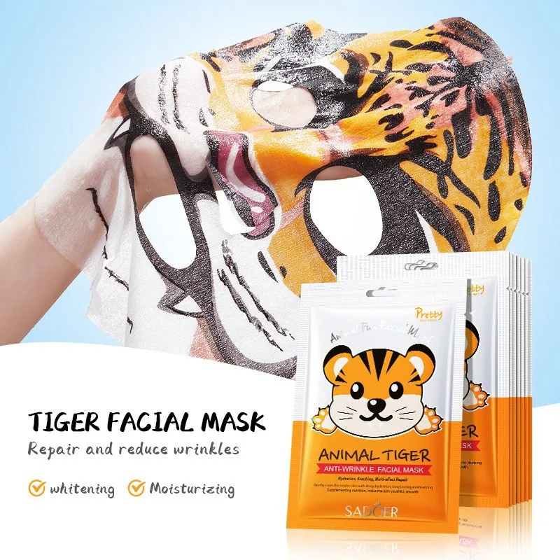 SADOER OEM ODM Private Label Wholesale Beauty Face Mask Skin Care Repair and Reduce Wrinkle tiger Facial Mask 25g