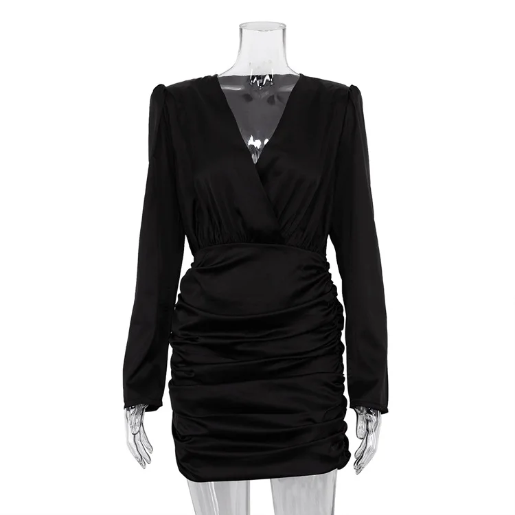 Sweater dress women clothing hollow out long sleeve 2023 black ladies sexy dress women