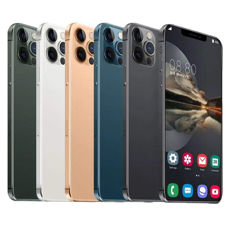 Разблокированный мобильный телефон i12 Pro Max глобальная версия экран 2021 дюйма Android 12 Гб + 6 7 ГБ сотовый 512 мАч восьмиядерный смартфон новинка