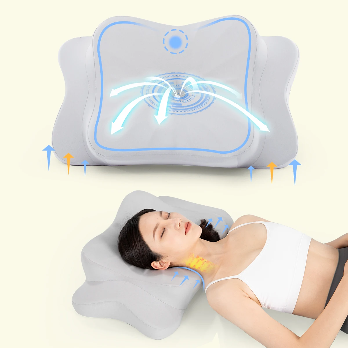 jintongyuan Bedroom Comfort Pillow Cervical Butterfly Side Sleeper Ergonomic Memory Foam for Neck and Shoulder Pain Relief