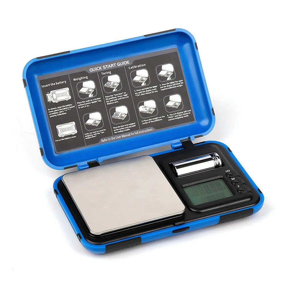 
 Новинка, классный синий 0,01 г, Amazon взрыв, портативный электронный ящик для инструментов, ювелирные весы  