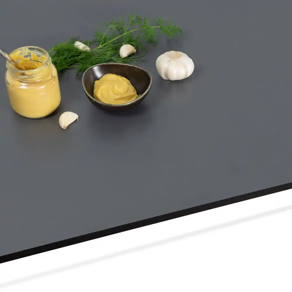 Anti Bacterial Solid Graphite Grey 12mm HPL Compact Laminate Board for Kitchen Island Worktop Countertop