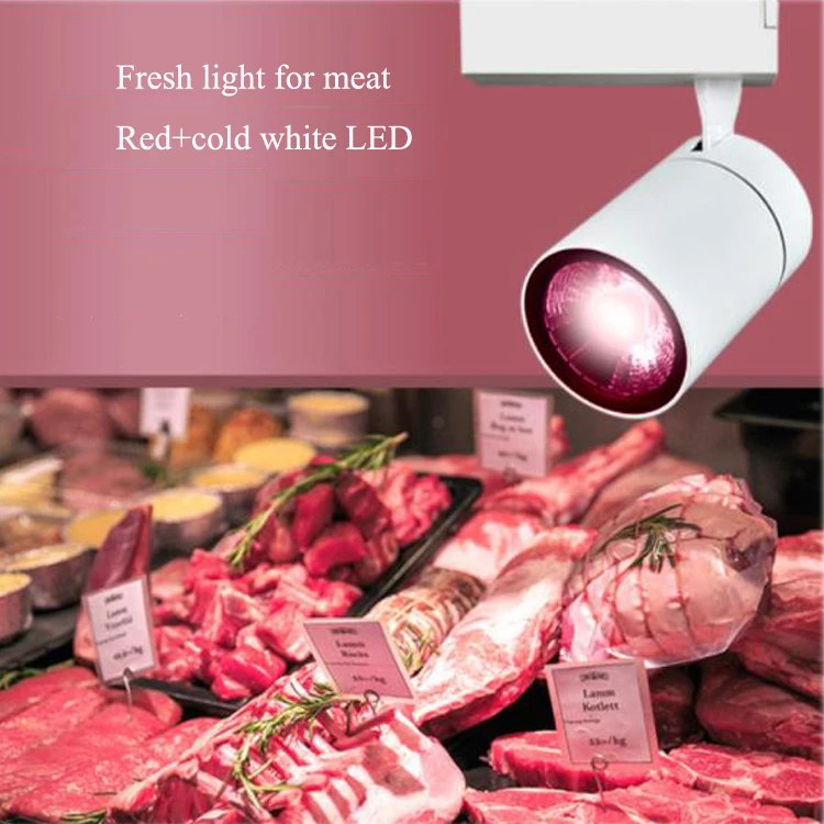 Hot sales CE aluminum body 3 years warranty 25W 30W LED track light fresh light for meat vegetables fruit bread sea food