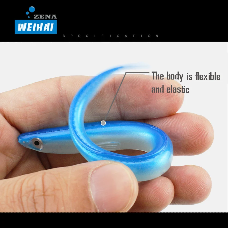 14cm 6.3g Hot sale soft eel double colors fishing bait sand eel lure