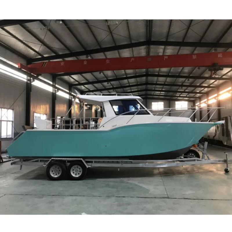 Source factory luxury 8-meter aluminum Cuddy cabin fishing boat luxury kayak with surfing and outdoor sports central control