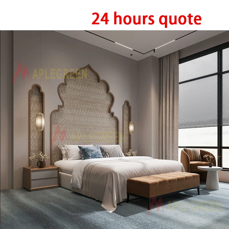 Foshan Customized Factory Hotel Furniture Manufacturer Days inn Project Luxury Hotel Furniture 5 Star Bedroom Sets