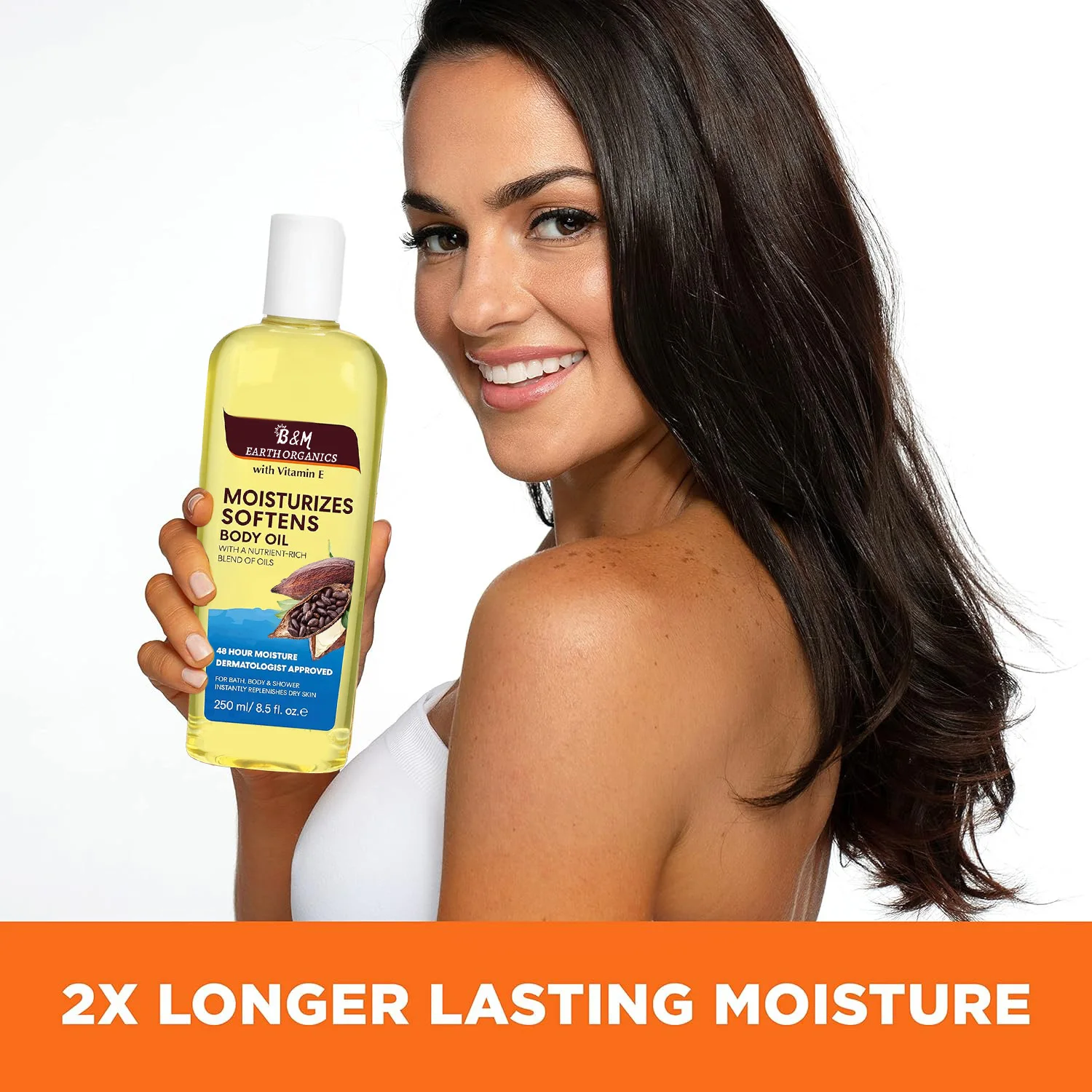 Body Oil with Vitamin E Radiant Looking Glow and Skin Hydration Instant Absorption Bath Body and Shower