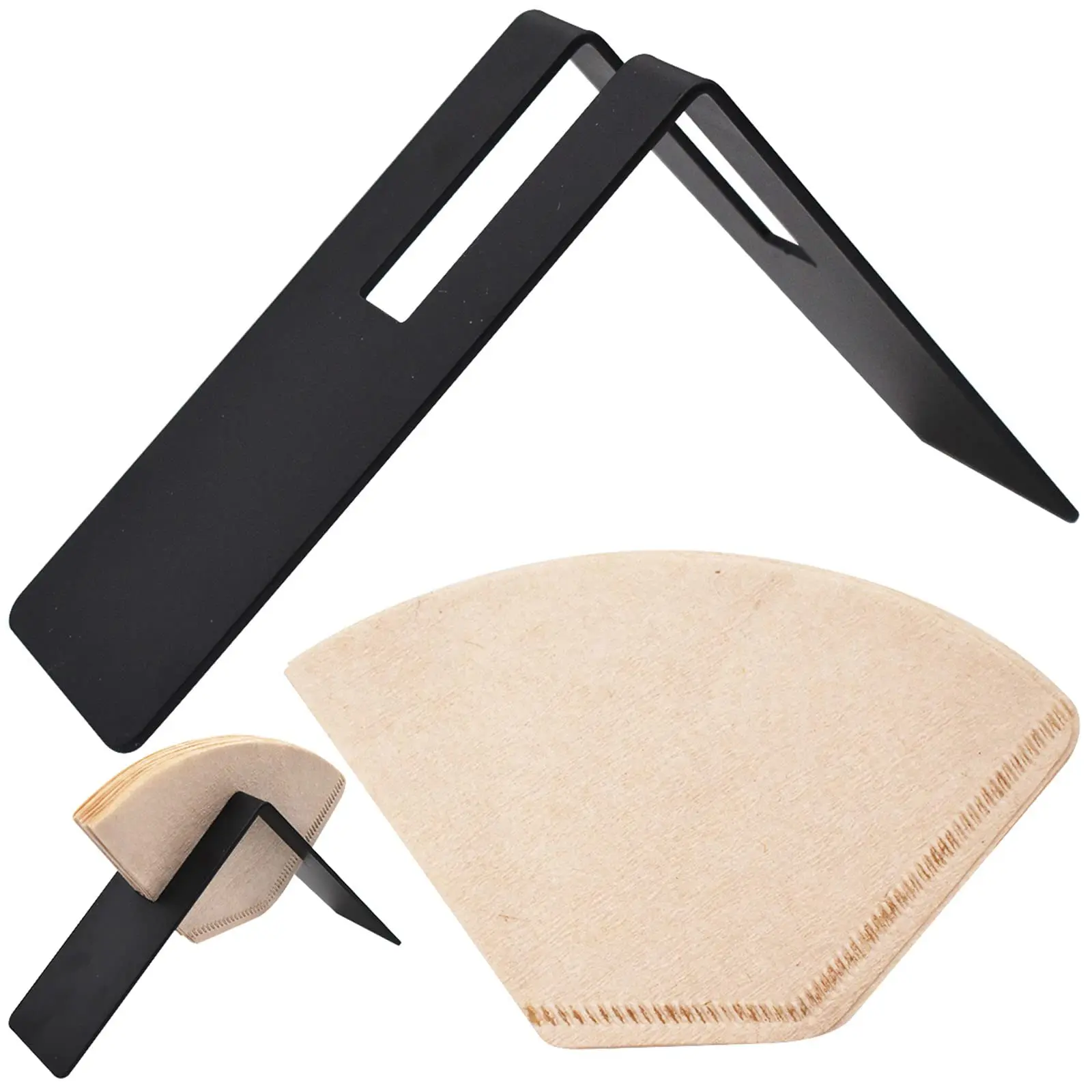 Counter Top Stainless steel Coffee Filter Holder For Round Paper