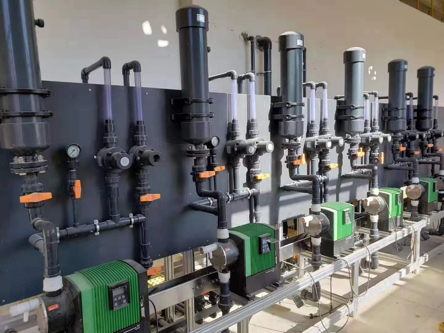 Japanese standard (JIS) UPVC pipes and fittings are used in industrial equipment installations