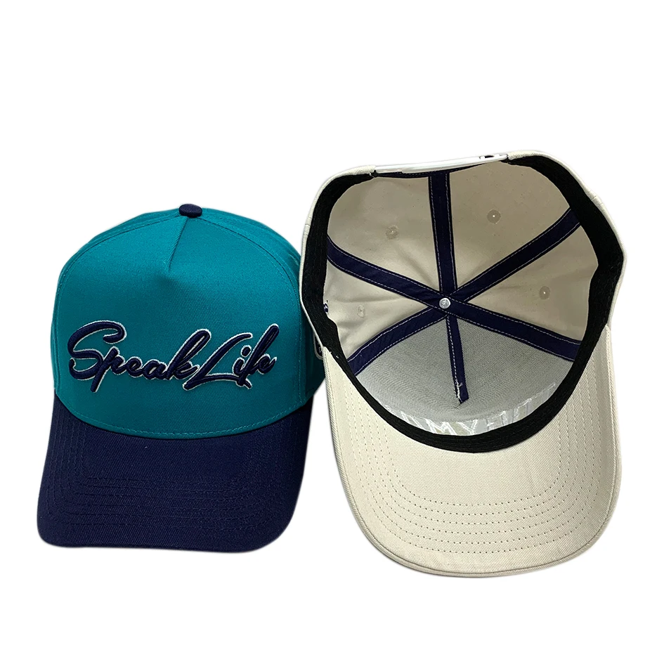 Wholesale Custom Quality Embroidery Logo Curved Brim 5 Panel Structured Outdoor Sports a Frame K Frame Snapback Baseball Hat Cap