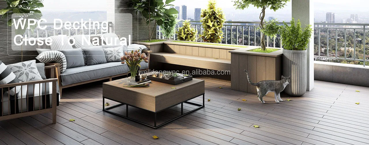 wood plastic composite decking