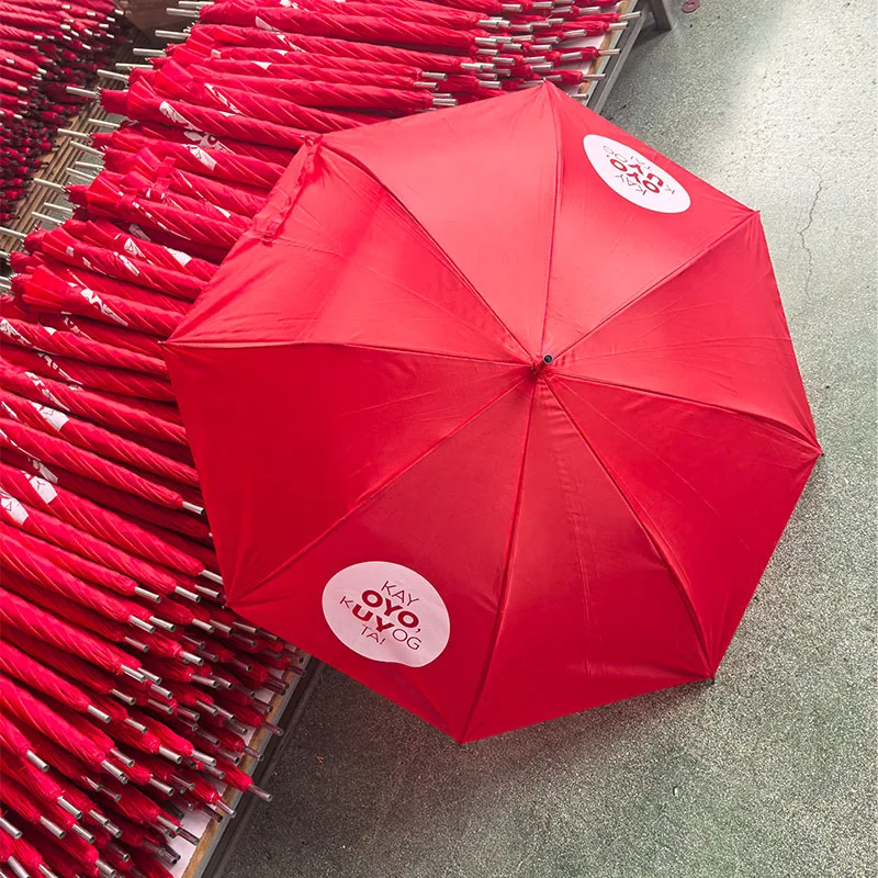 Cheap custom logo printed straight umbrella