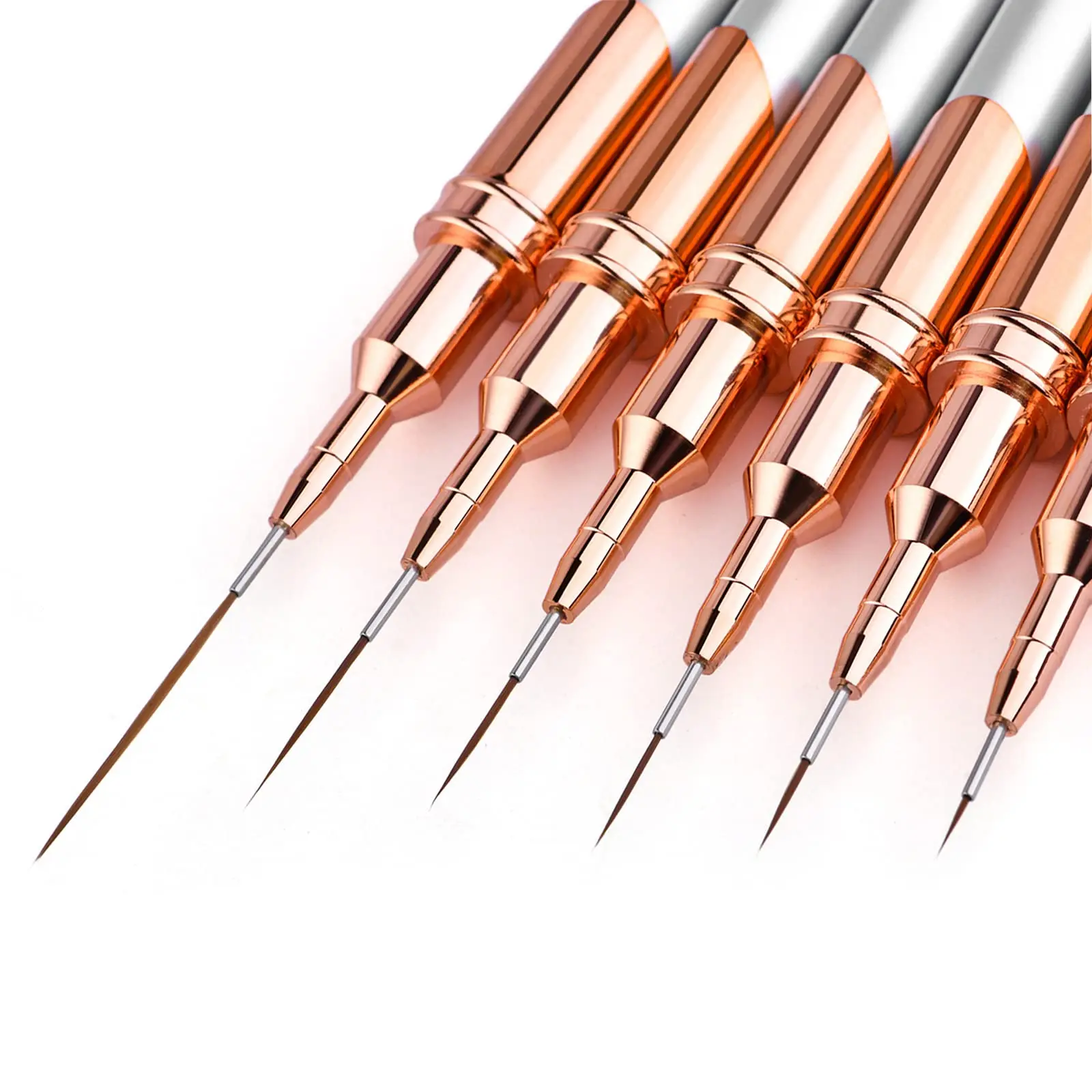 Professional Nail Art Brushes Private Label Super Fine Nail Art Long Liner Striping Brush Size 5/7/9/11/15/25mm For Nail Designs