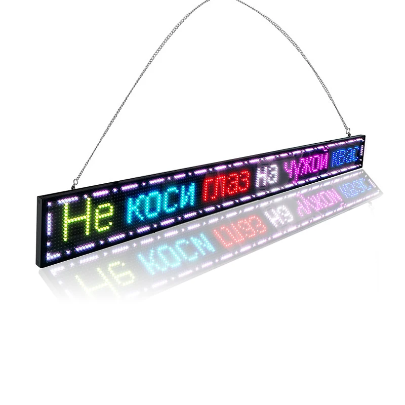 98cm16*192Pixel WIFI Car LED Sign Rolling Texts Store Window Panel Digit Message Board Advertise Scrolling LED Car Display