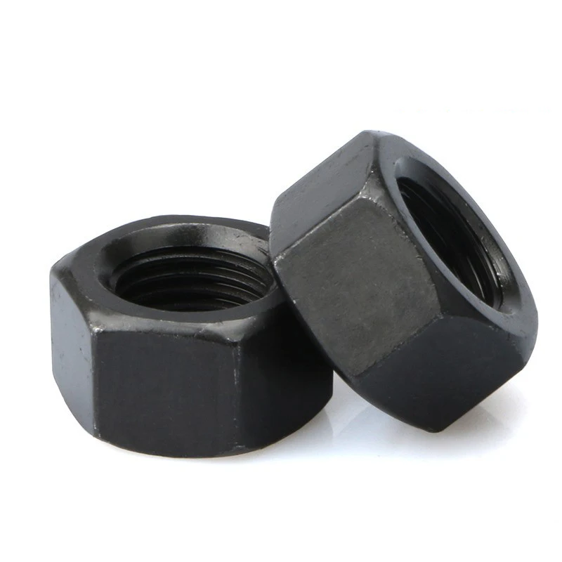  DIN934 высококачественные шестигранные гайки 45 # из углеродистой стали высокопрочная гайка черного