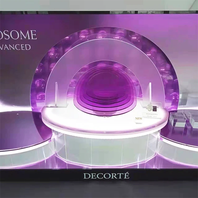 Профессиональный магазин витрины для макияжа стойки косметики светодиодные акриловые продуктов по уходу за кожей