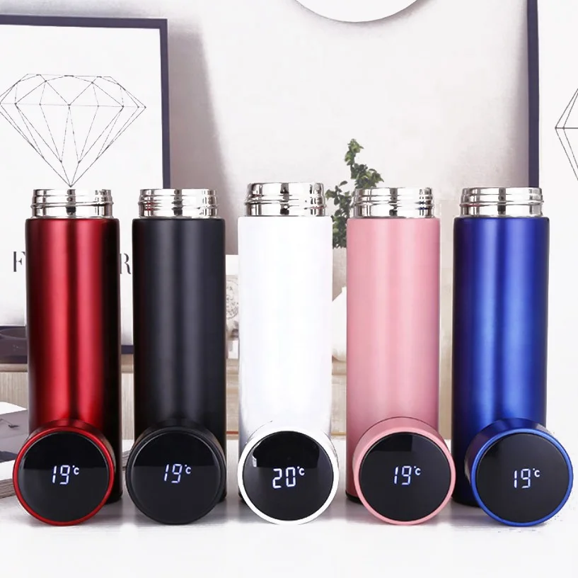 Hot sale Smart Water Bottle Stainless Steel Vacuum Double Wall water flask reminder,smart thermos cup with temperature