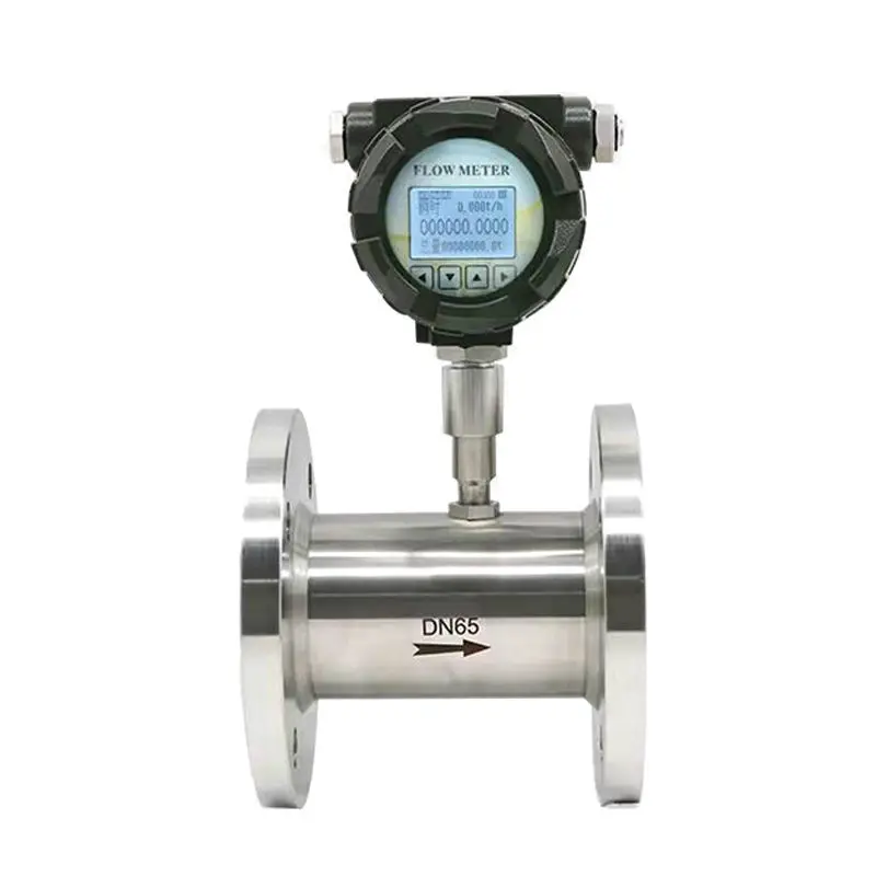 4-20mA Threaded Flange Connection Diesel Gasoline Methanol Liquid Turbine Flow Meter for water