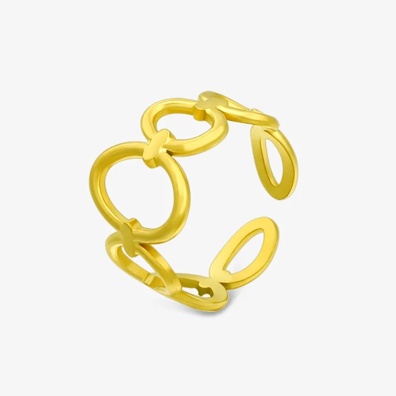 Adjustable Titanium Steel Ring Circle Stainless Steel for Men and Women for Jewelry and Parties Finger Ring Opening Size