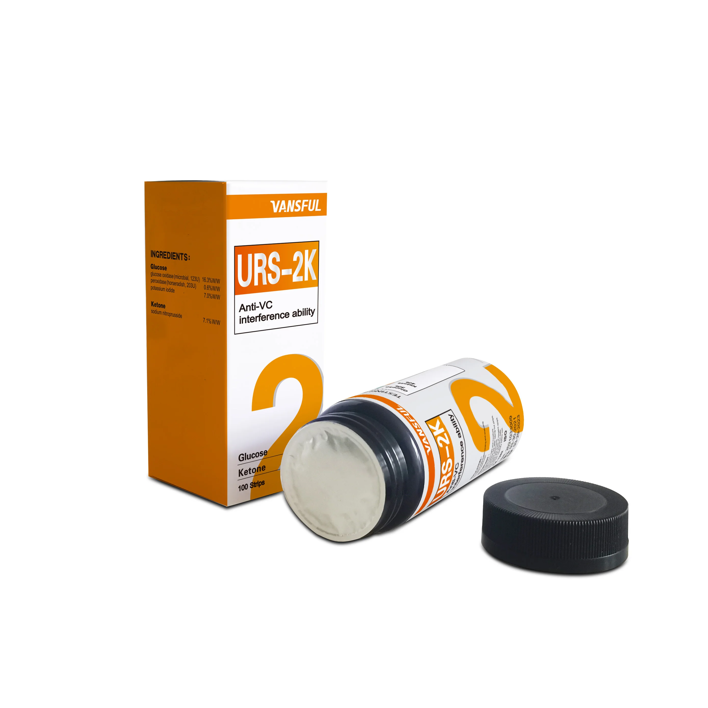 Clinical Analytical Instruments URS-2K Urinalysis Strips for test Glucose and Ketone Diagnostic Urine Strip