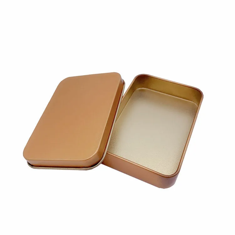 Vintage cigarette watercolor small christmas sliding candle custom rectangle cookies tea packaging gift metal tin box