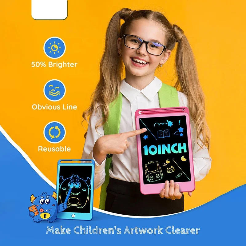 Erasable Ultra Thin Whiteboard Notebooks Memo Pads Electronic Writing Pad 8.5 10 12 Inch LCD Writing Tablet with Screen Lock