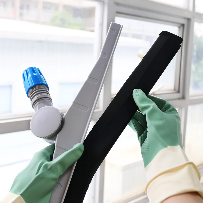 Professional 75cm adjustable head double foam rubber silicone industrial plastic water floor squeegee for restaurant kitchen