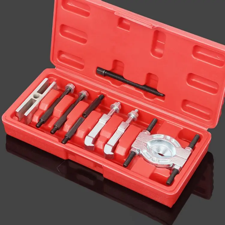 Bearing Puller Kits 9pcs Gearbox Bearing Disassembly Tool Puller Chrome-Vanadium Steel Including Claw Shape Thrust Screw and Lon