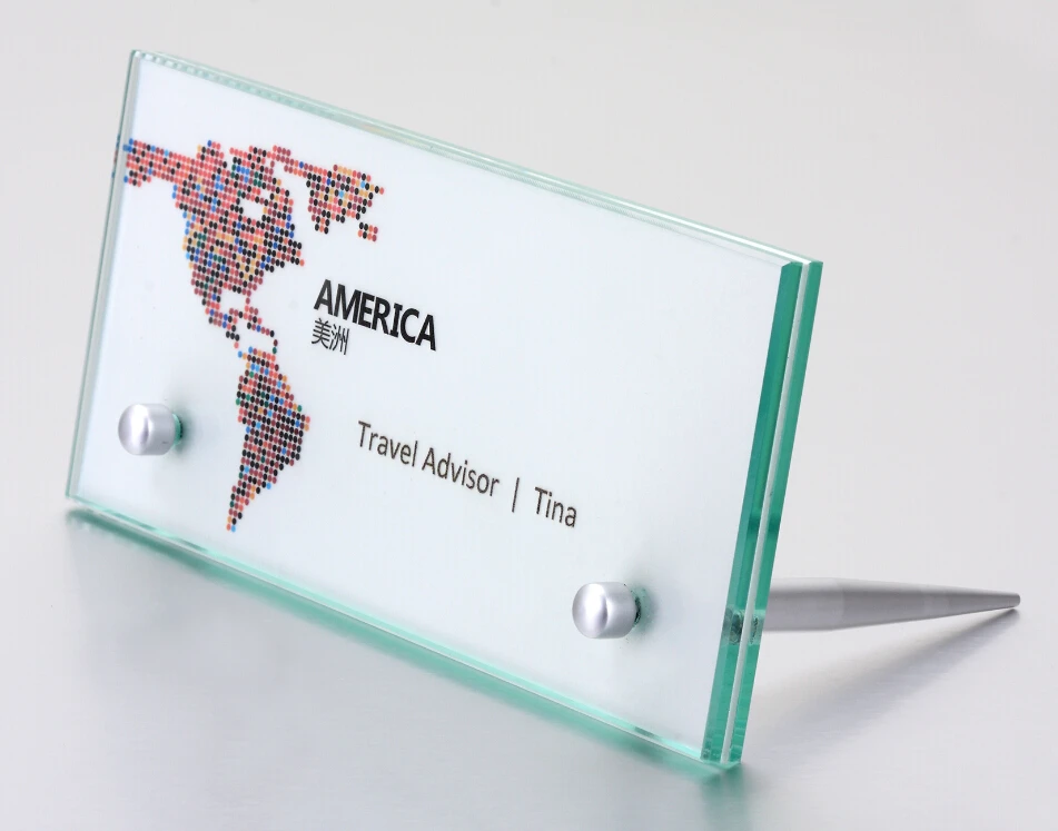 Aluminium table top sign standoffs for glass CA-0871