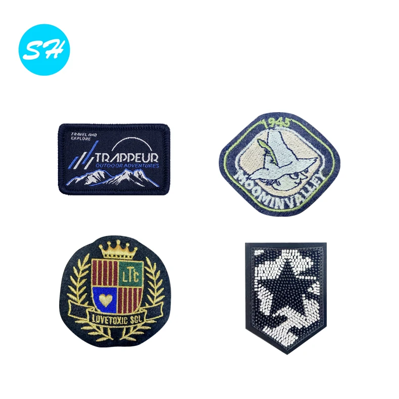 High Quality 3d embroidery patch Woven Badge Custom Brand Logo woven patches for clothing