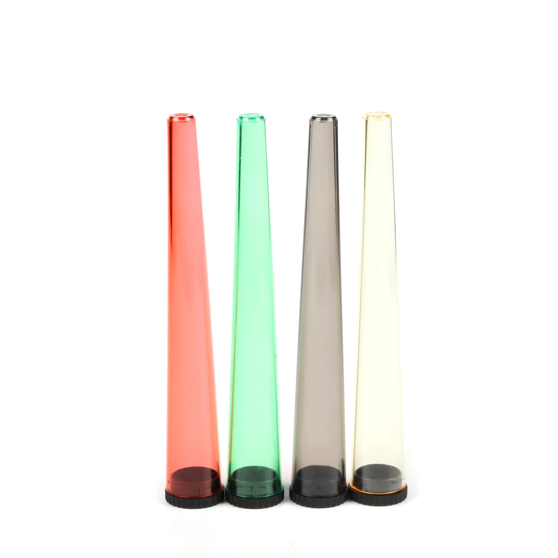 Portable Plastic Conical Cigarette Tube with Cover Clear Smoking Accessories Smoke Paper Moisture-proof Sealing Pipe