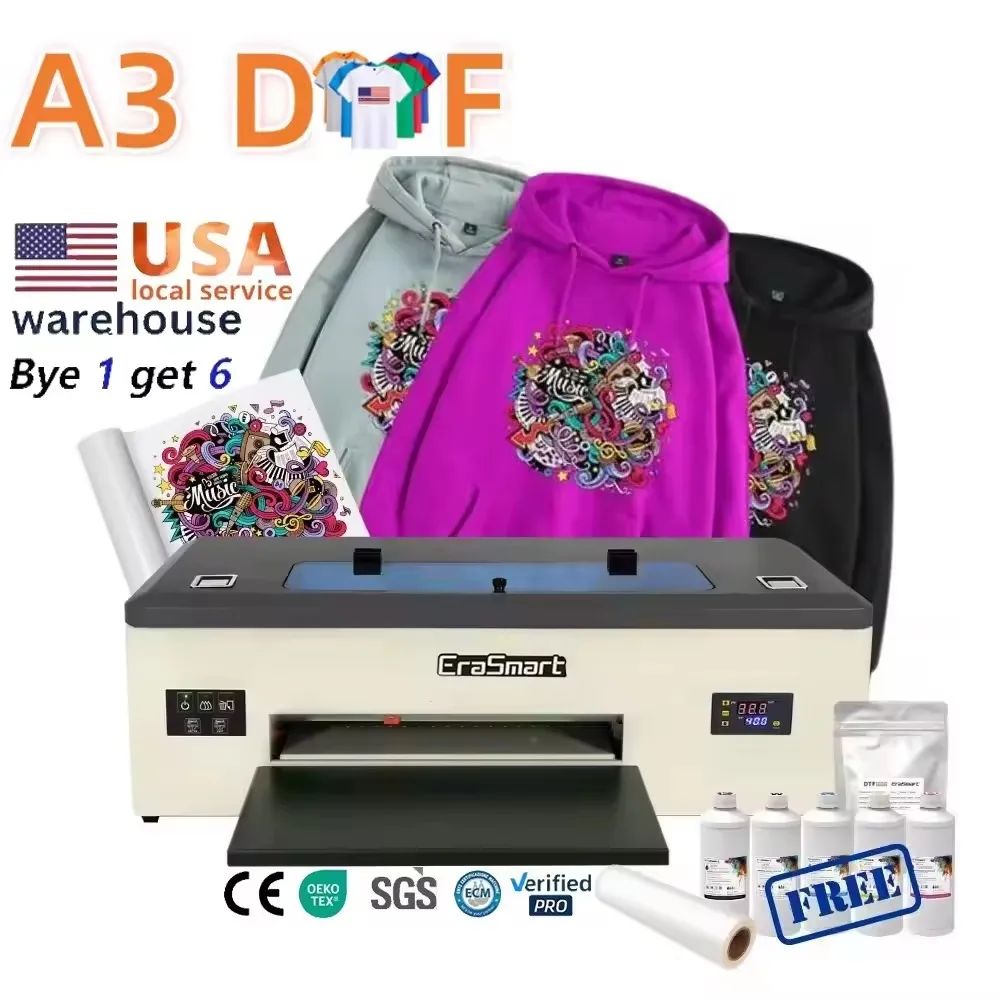 Hot Sale 30cm A4 A3 Dtf Printer For T-shirts With Single Xp600 Printhead L1800 Portable Printer/tshirt Printer/printing Machine
