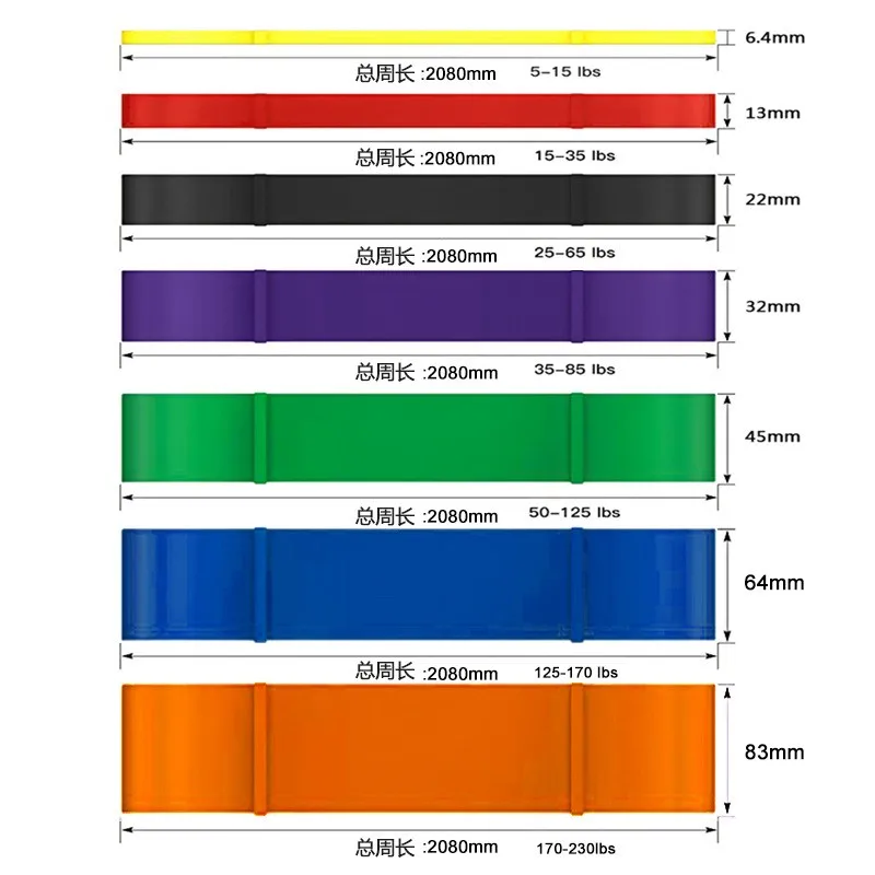 Heavy Duty TPE Resistance Loop Bands Exercise Elastic Band For Sport Strength Pull Up Assist Bands Workout  Fitness Equipment