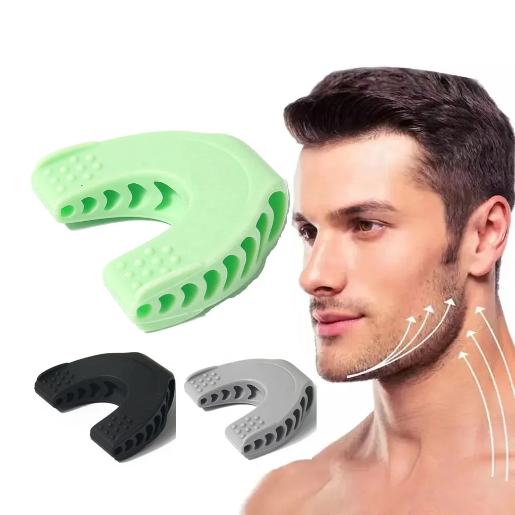 Silicone Jawline Exerciser Custom logo and resistance Level Tablets Powerful Jaw Trainer