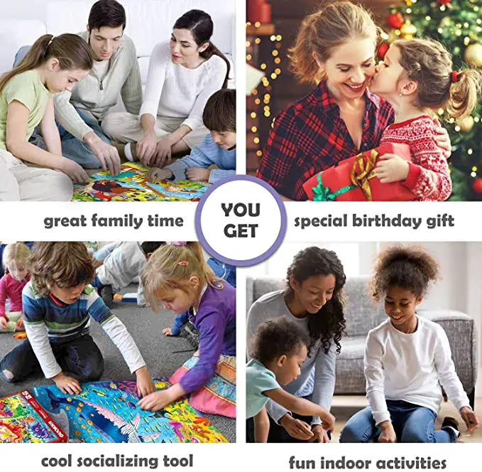 Wholesale custom high quality paper game and puzzle landscape jigsaw puzzle