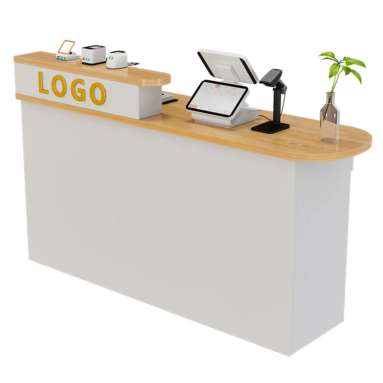 Cashier Desk Table Reception Counter Retail Shop and Supermarket Equipment Checkout Counter