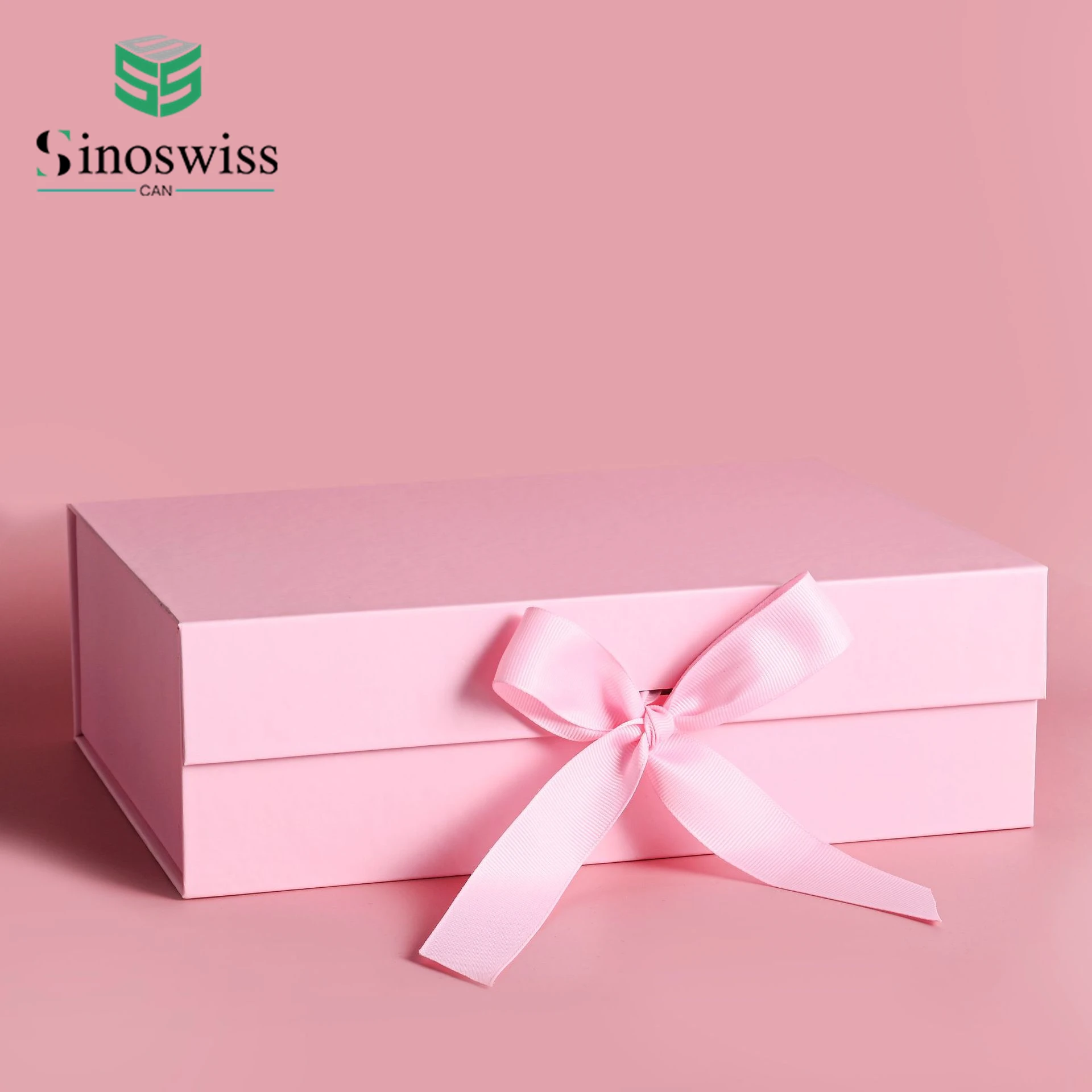 Foldable Gift Box Ribbon Adorned Birthday And Anniversary Commemorative Folding Paper Boxes Gift Box