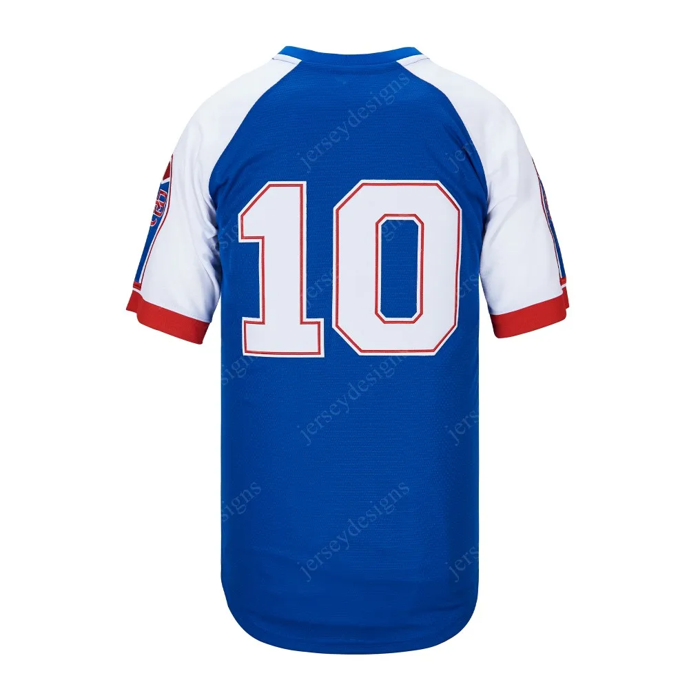 Wholesale Blue Mens Atlanta Black Crackers 10 Negro League Baseball Jersey Stitched S-3XL