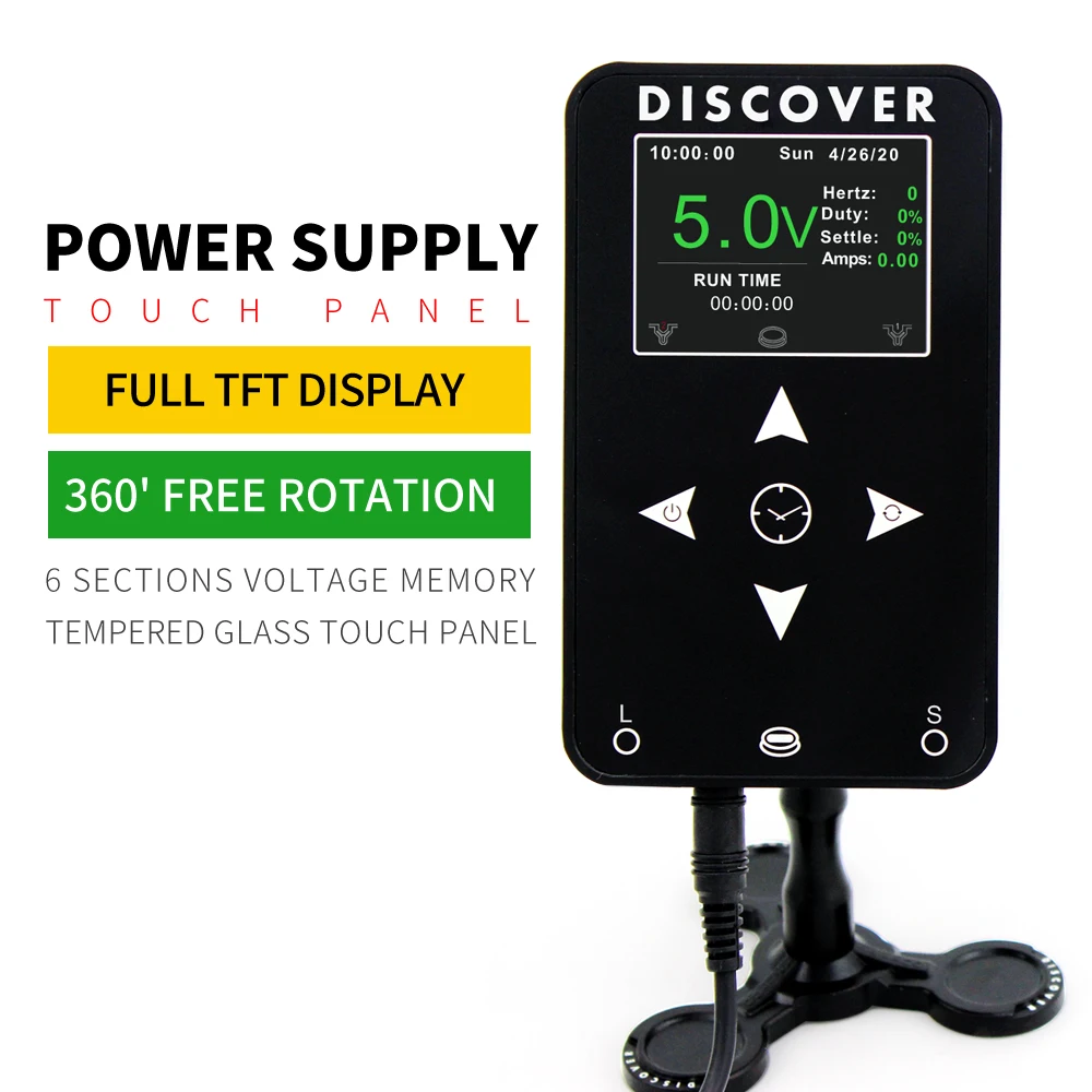 Direct Selling Portable Tattoo Power Supply Touch TFT Display Footless Tattoo Power Supply