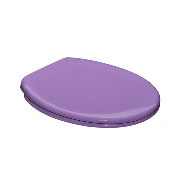 500801 Soft Close Coloured Front Purple Round Shape Quick Release UF Duroplast Toilet Seat