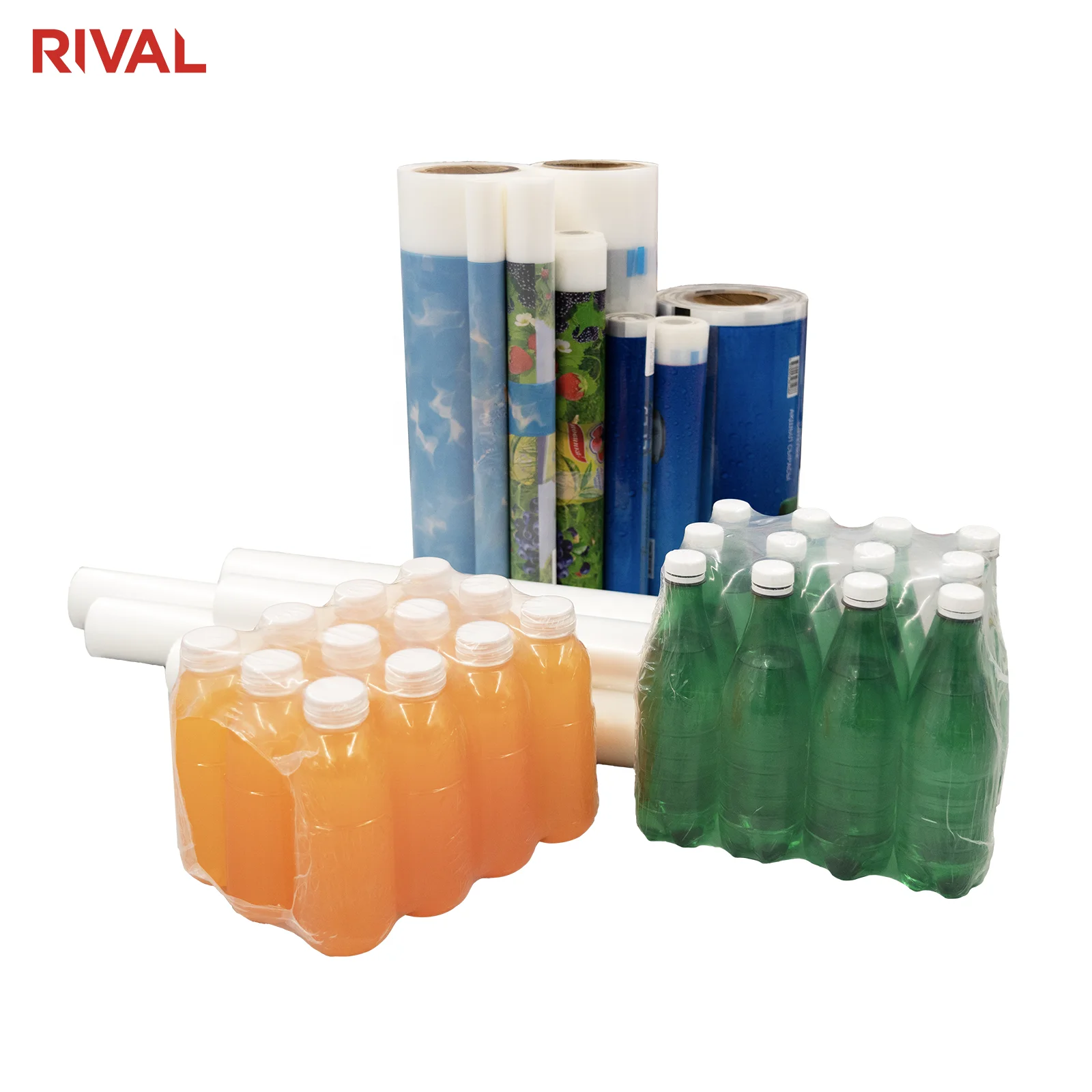 Factory manufacture customized thickness transparent PE polyethylene roll LLDPE heat shrink film for beverage wrapping