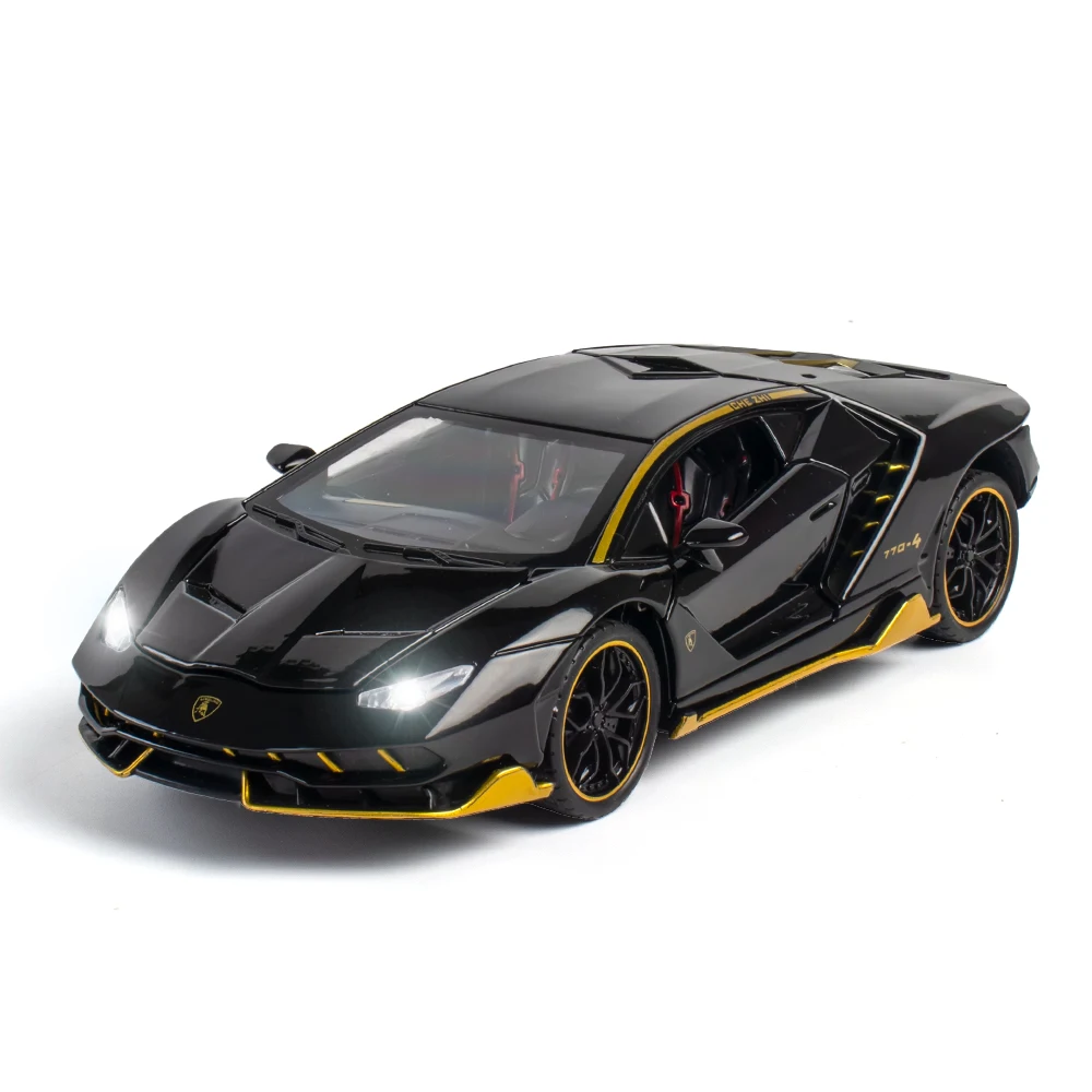 Литая модель автомобиля Lamborghini CHE ZHI 770 масштаб 1:24, модель автомобиля из металлического сплава с подсветкой