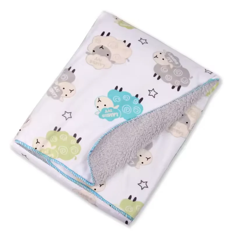 Super soft thick double fleece flannel baby blanket