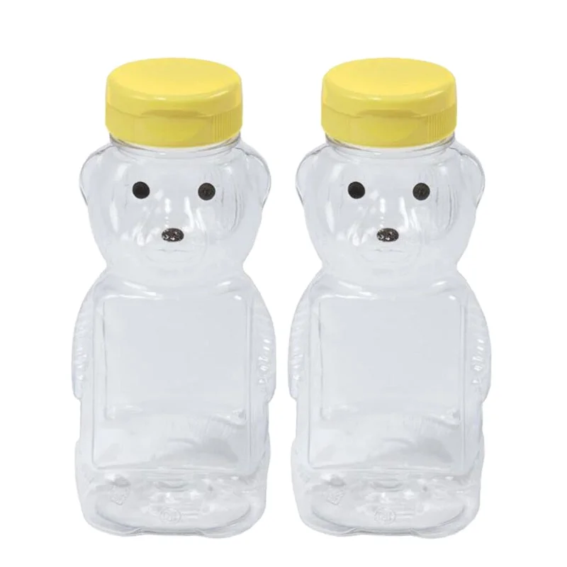 12oz Custom Biodegradable Food Grade Plastic PET Bear Honey Bottle Honey Squeeze Bottle