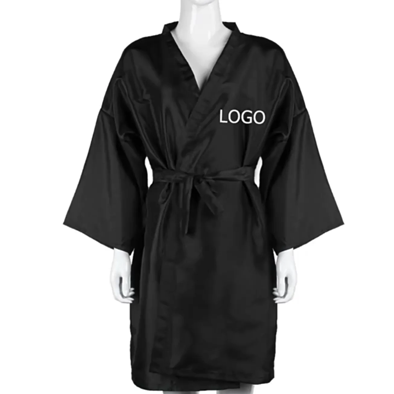 Customizable Wholesale Gown Smock Hairdressing Beauty SPA Salon Client Custom logo Kimono Barber Robe