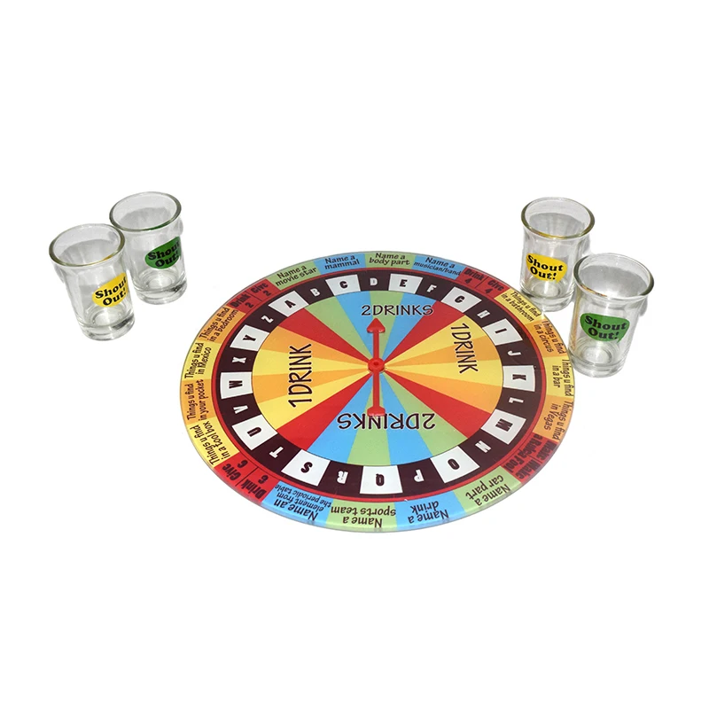 Ultimate Shot Glass Roulette Drinking Game Set Fairly Novelties for Adults Entertaining Product Game Nights Spin Sip Laughter!