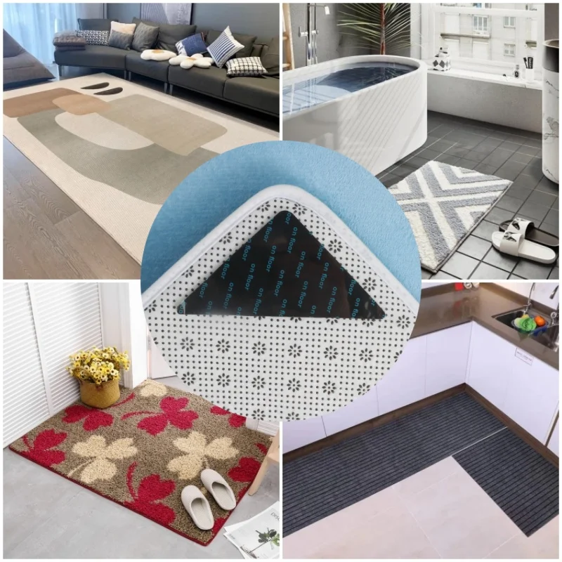 Top Rug Grip Non Slip Pad Washable Antislip Carpet Adhesive Corner Anti Slip Rug Gripper Tape For Area Rug
