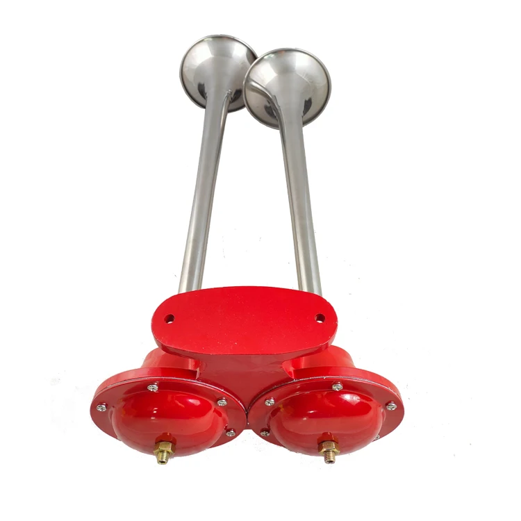 Universal 2 Trumpet Electronic Stainless steel Air Horn sound signal 12v Car Truck Boat Busses Air train horn loud speaker