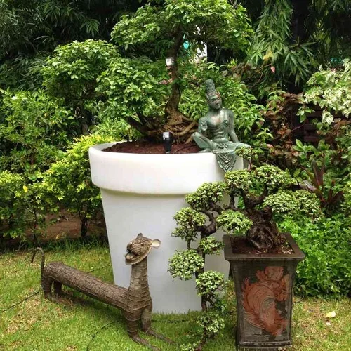 Wholesale Decoration Illuminated Planter Home Garden Illuminated LED Light Flower Pot