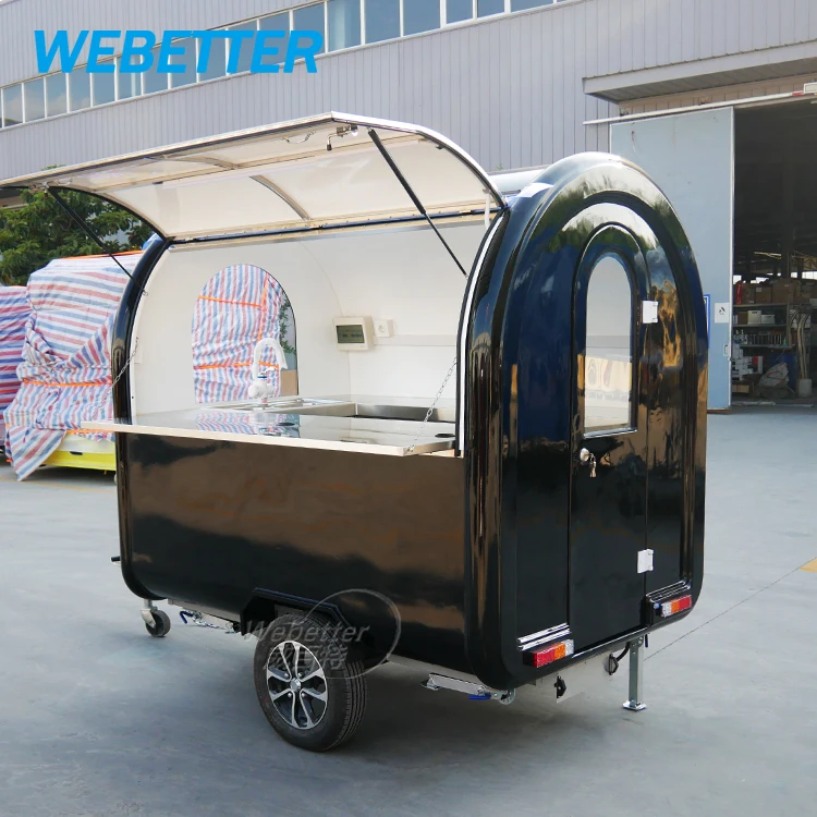 2024 towable coffee shop mobile food cart trailer round mobile stainless steel snack machine fast food vending truck for sale